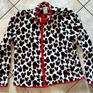 Adult Fleece Minnie Mouse zip-up